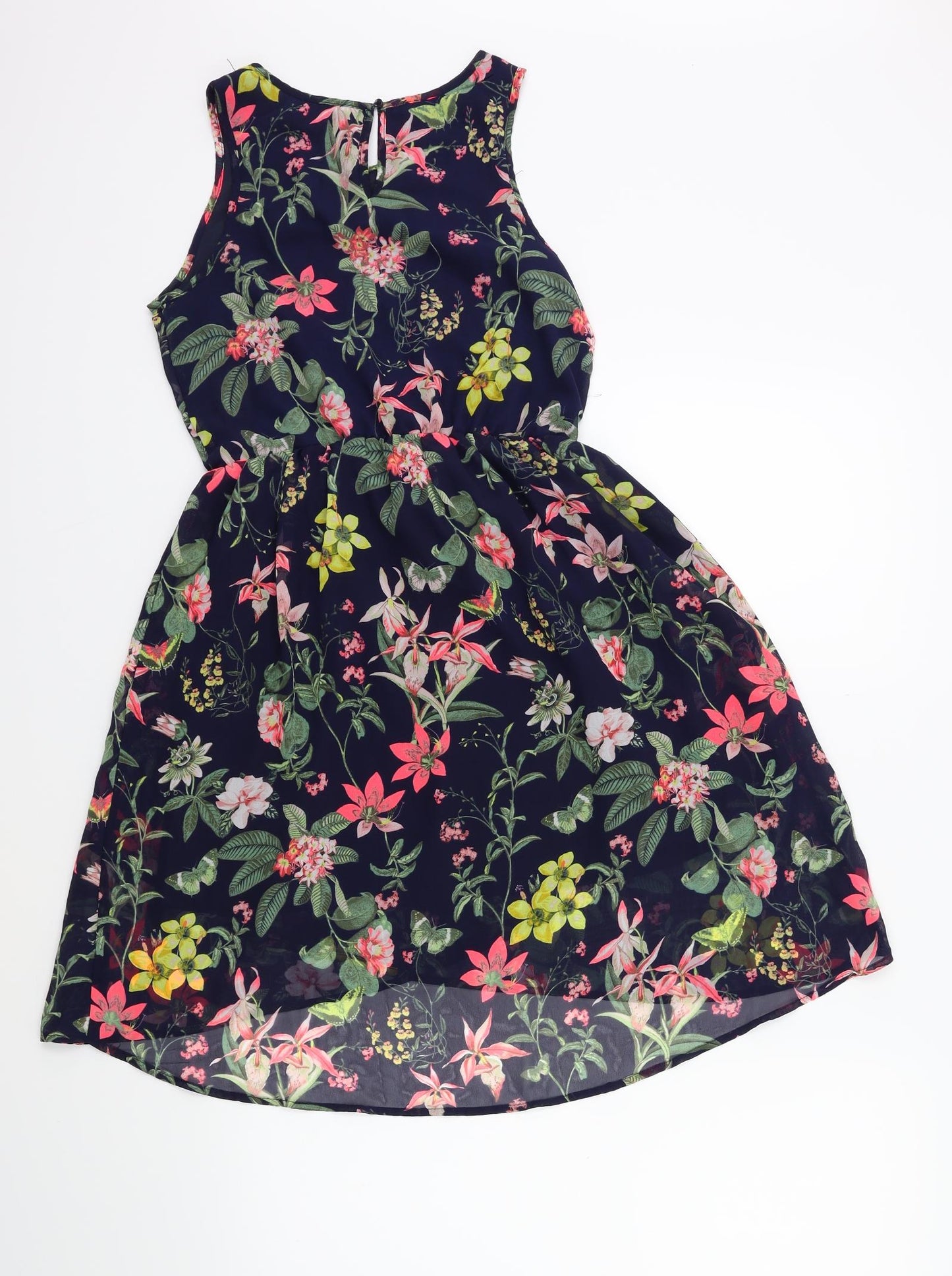 H&M Girls Blue Floral  Shift  Size 11-12 Years