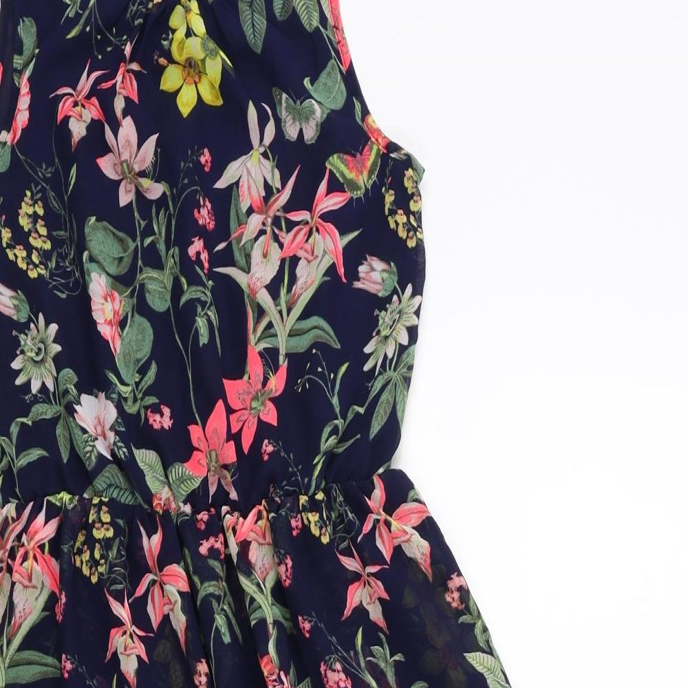 H&M Girls Blue Floral  Shift  Size 11-12 Years