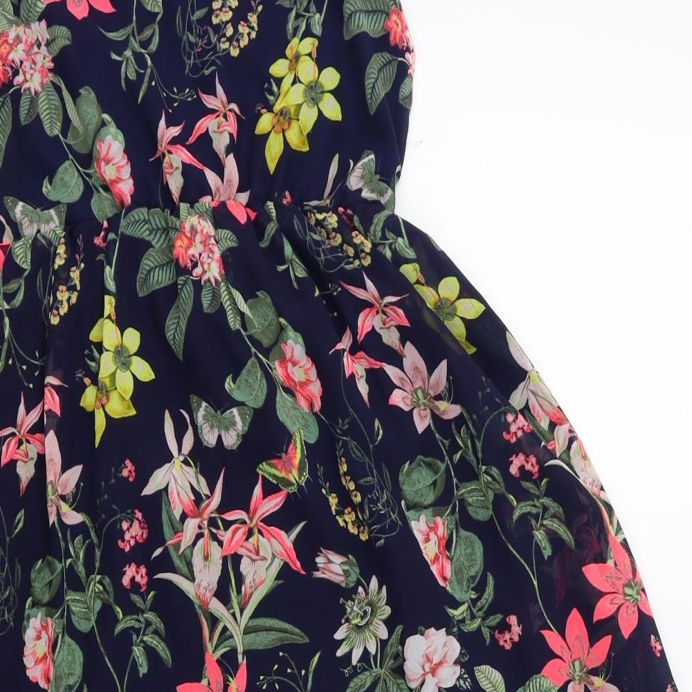 H&M Girls Blue Floral  Shift  Size 11-12 Years