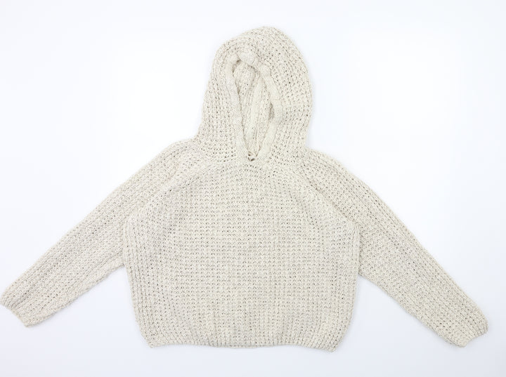 River Island Womens Beige Knit Pullover Jumper Size 10