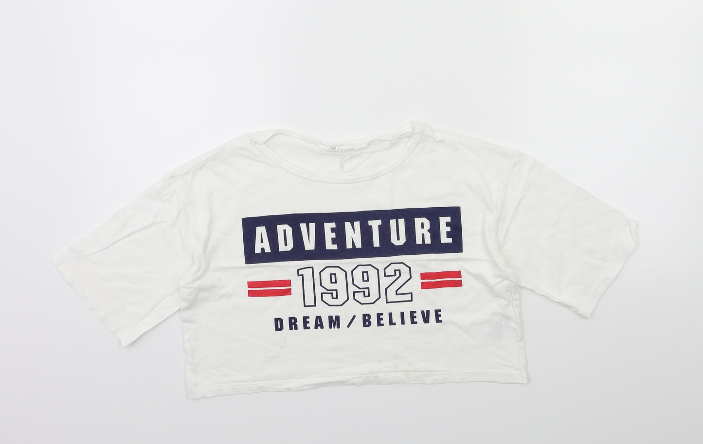 H&M Girls White   Basic T-Shirt Size 9-10 Years