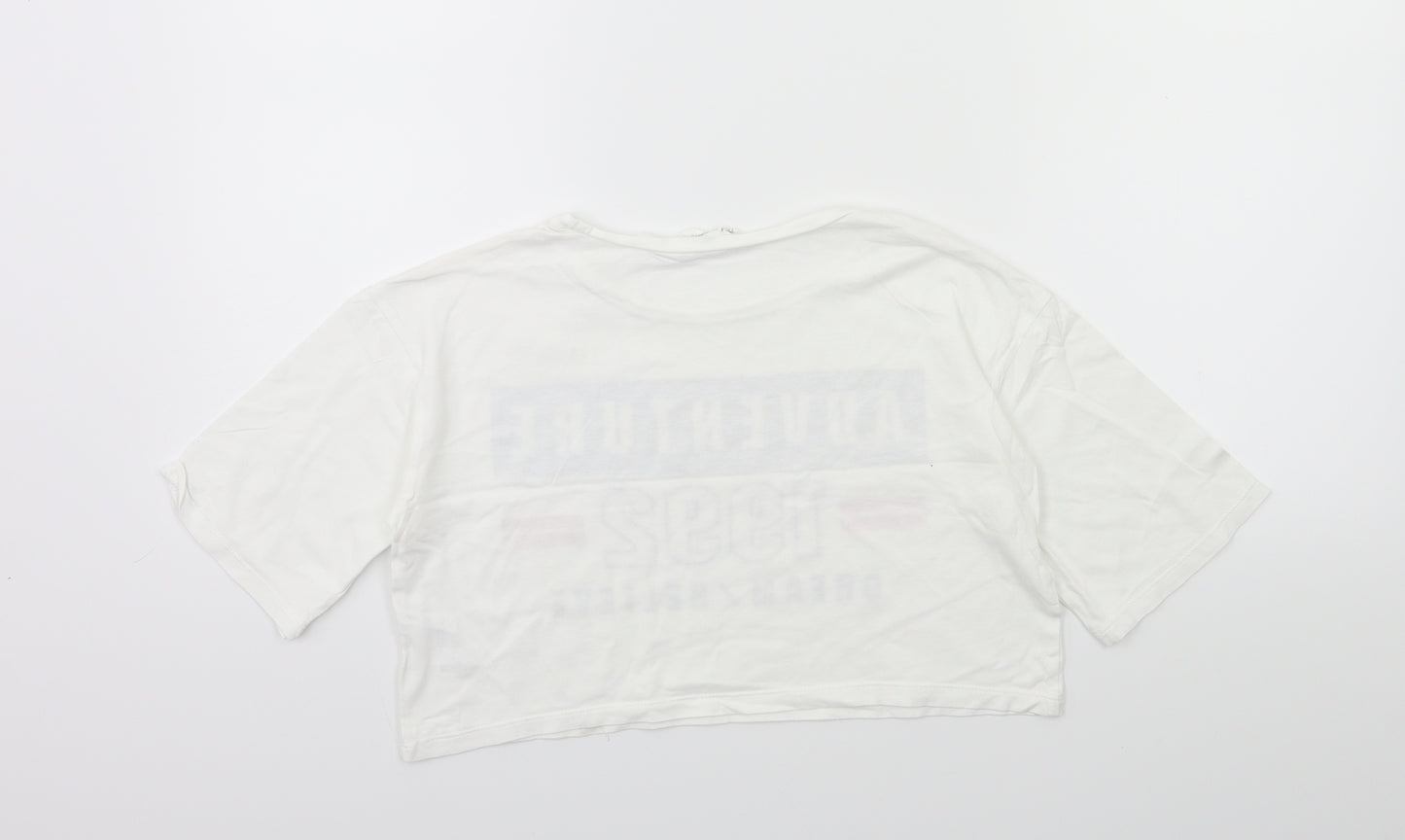 H&M Girls White   Basic T-Shirt Size 9-10 Years
