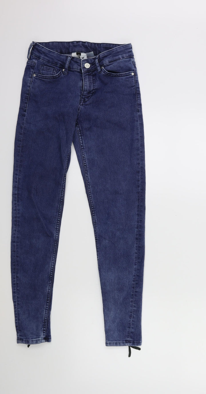 H&M Womens Blue Denim Skinny Jeans Size 6 L26 in