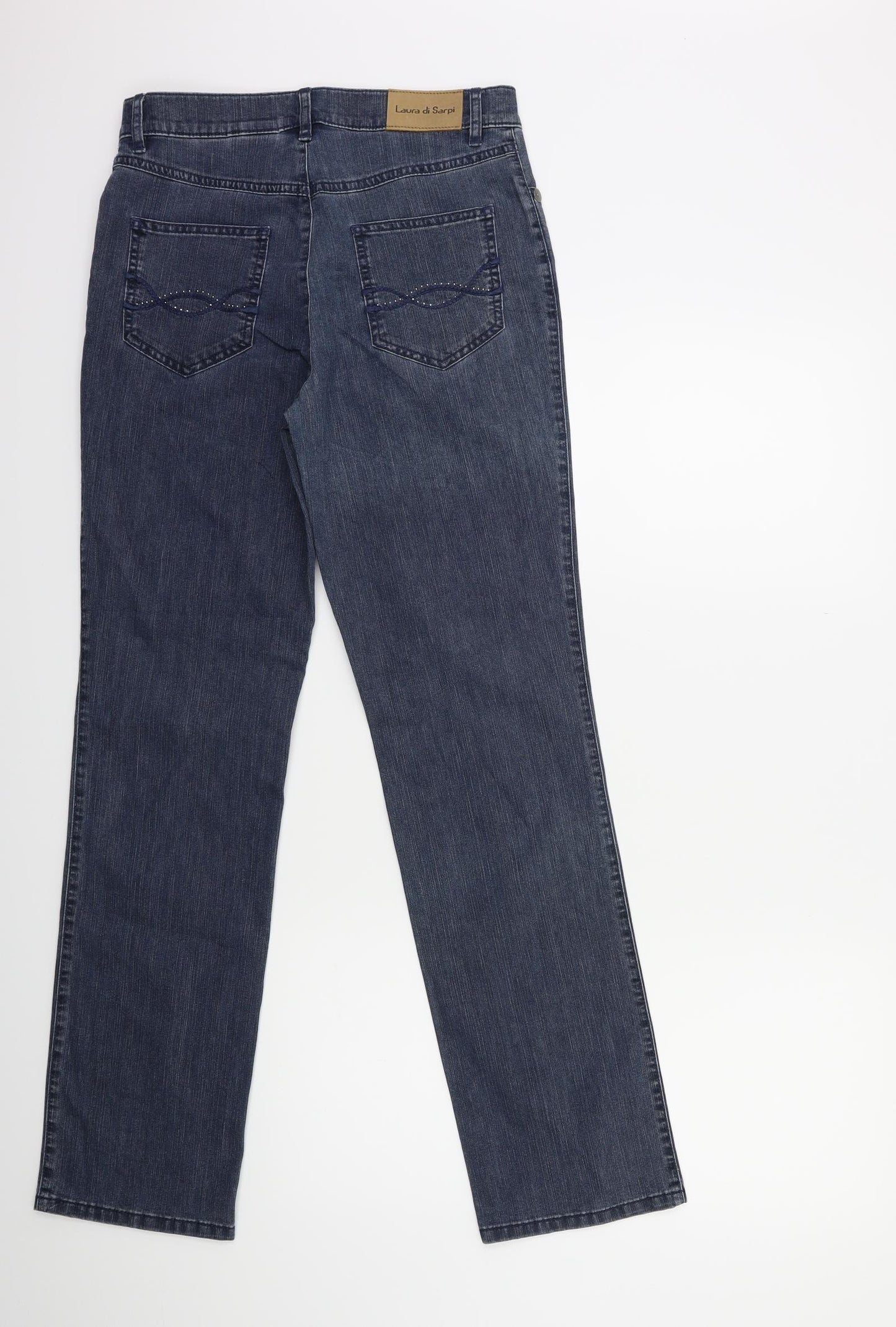 LAURA DI SARPI Womens Blue  Denim Straight Jeans Size 28 in L30 in
