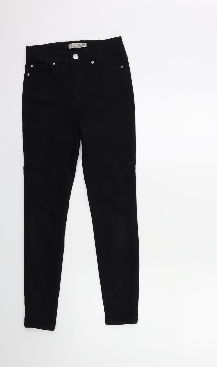 Denim & Co. Womens Black  Denim Skinny Jeans Size 6 L27 in