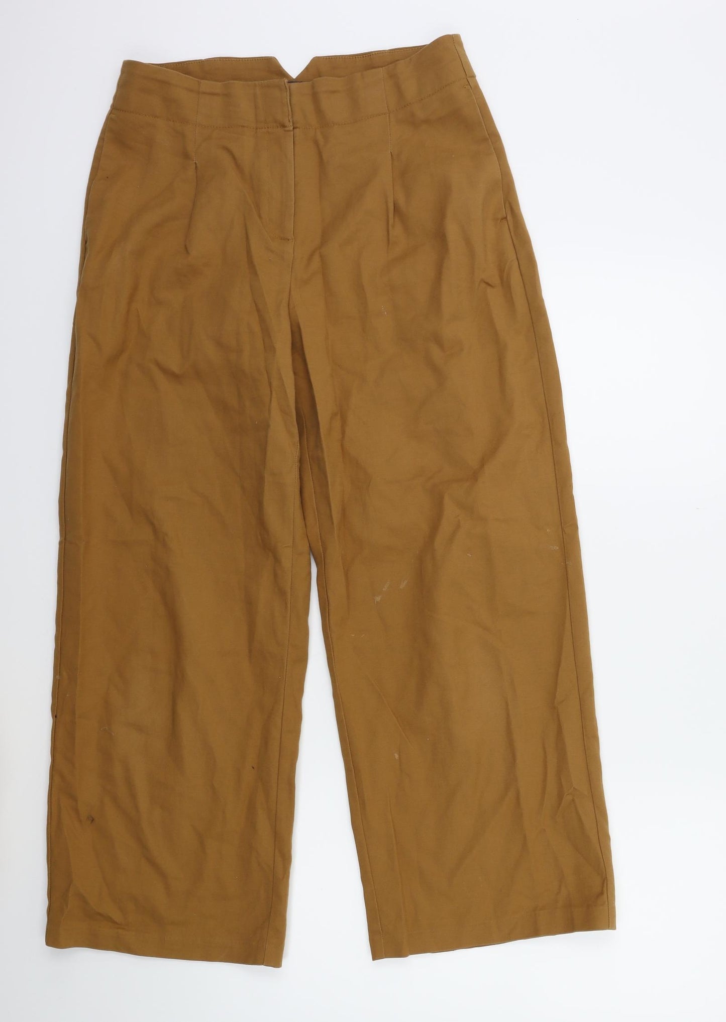 Marks and Spencer Womens Brown   Cropped Trousers Size 10 L26 in