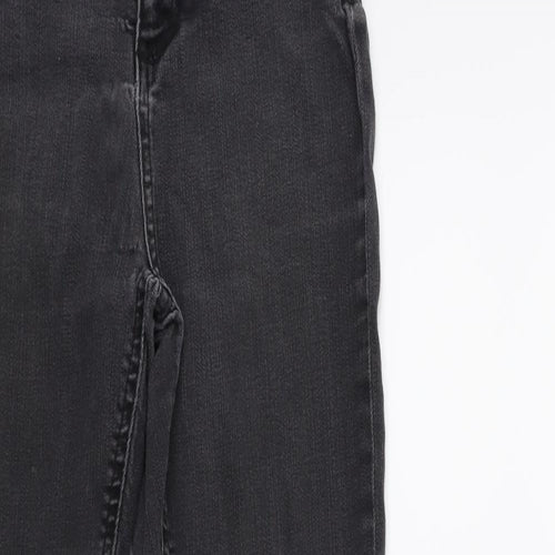 Missguided Womens Black  Denim Skinny Jeans Size 8 L27 in