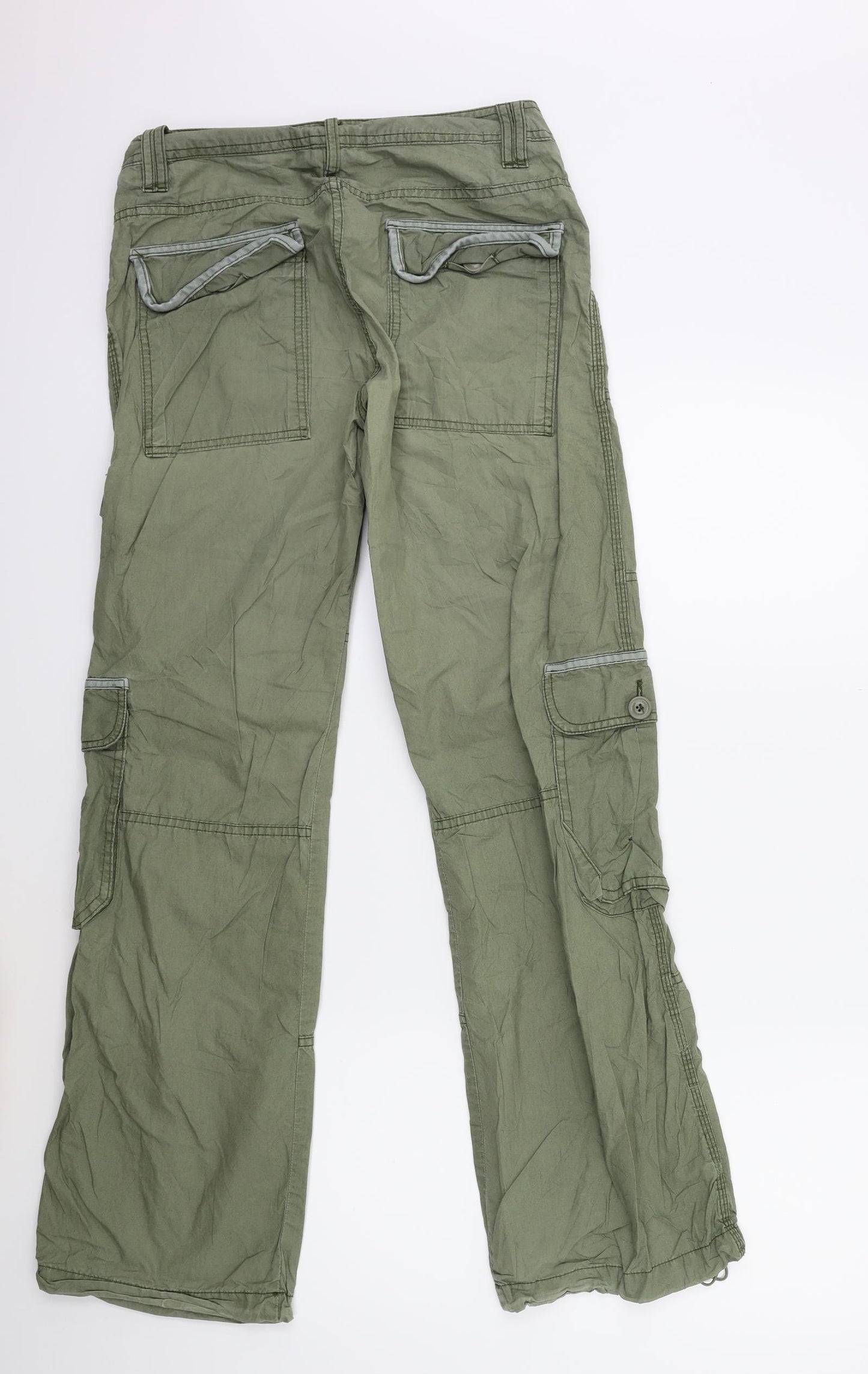 H&M Womens Green   Cargo Trousers Size 8 L30 in