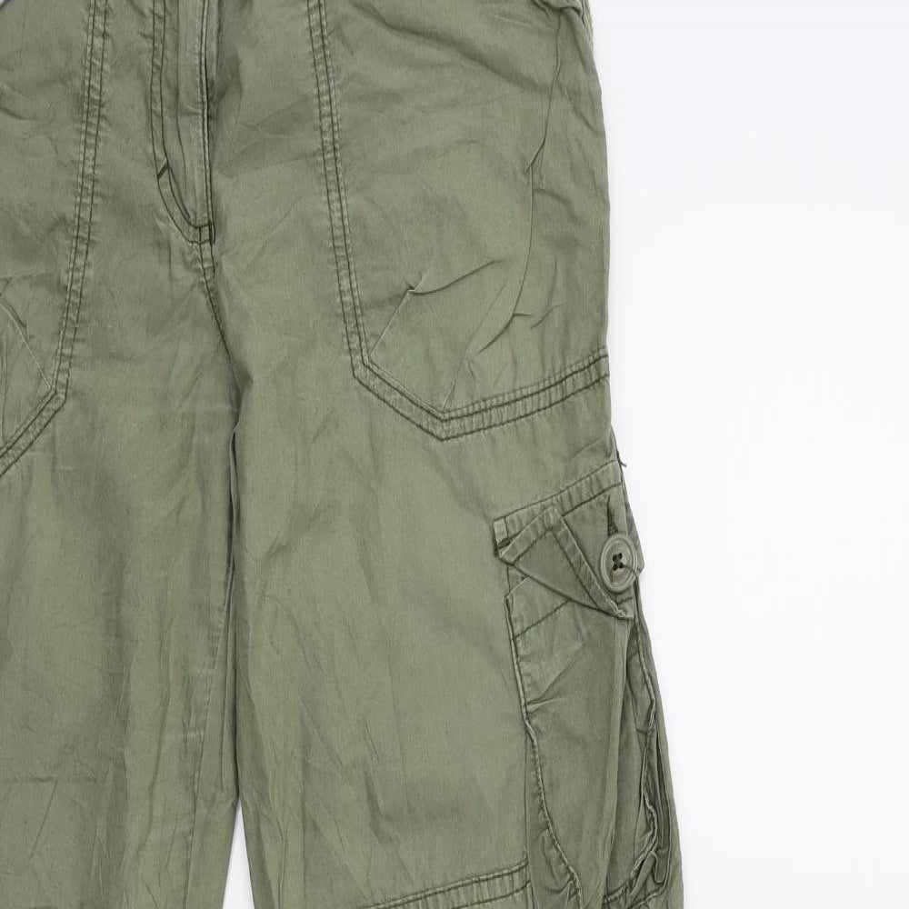 H&M Womens Green   Cargo Trousers Size 8 L30 in