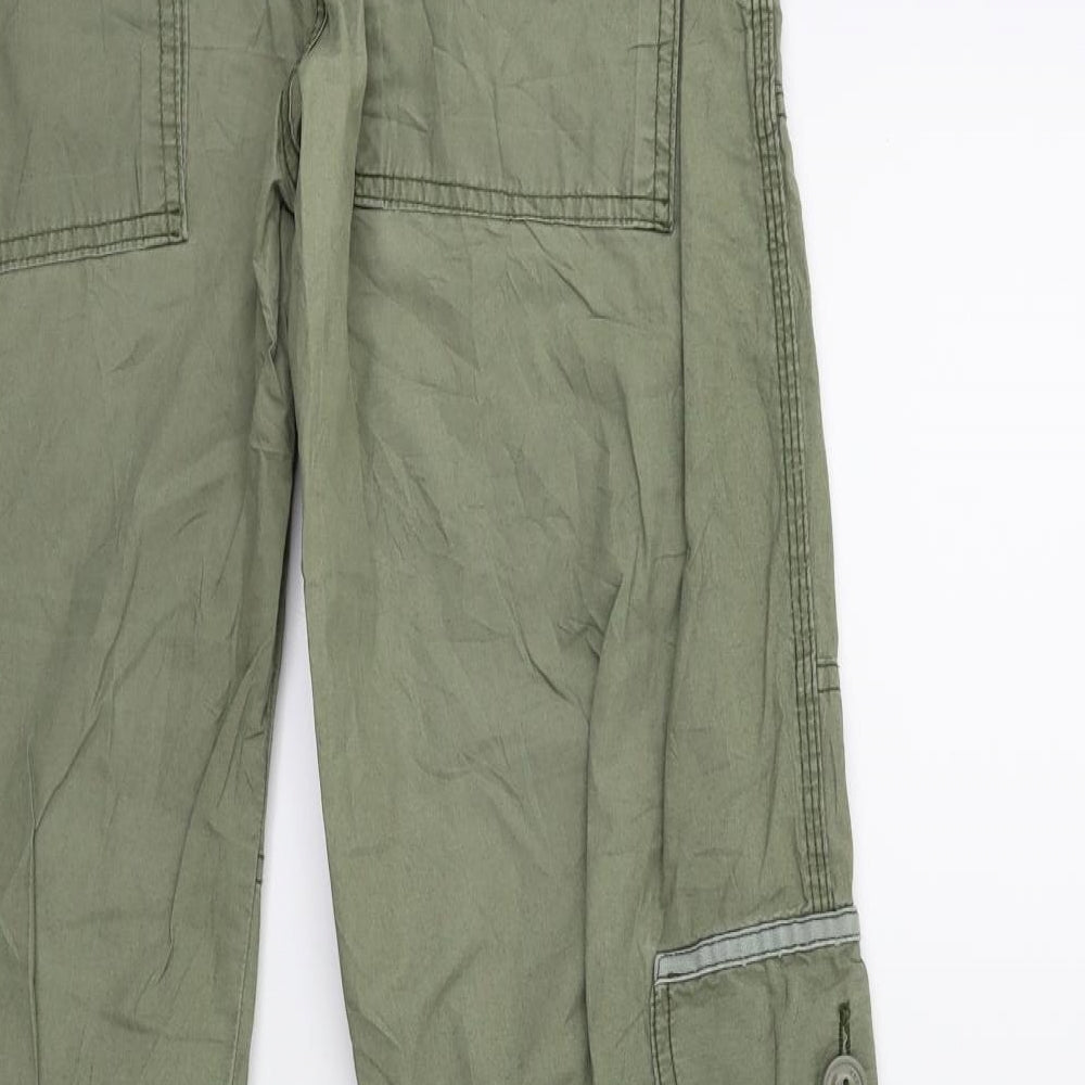 H&M Womens Green   Cargo Trousers Size 8 L30 in