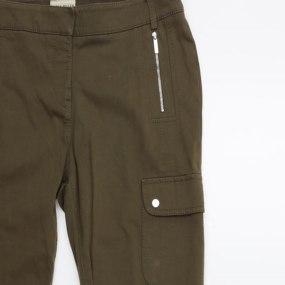 Karen Millen Womens Brown   Cargo Trousers Size 10 L20 in