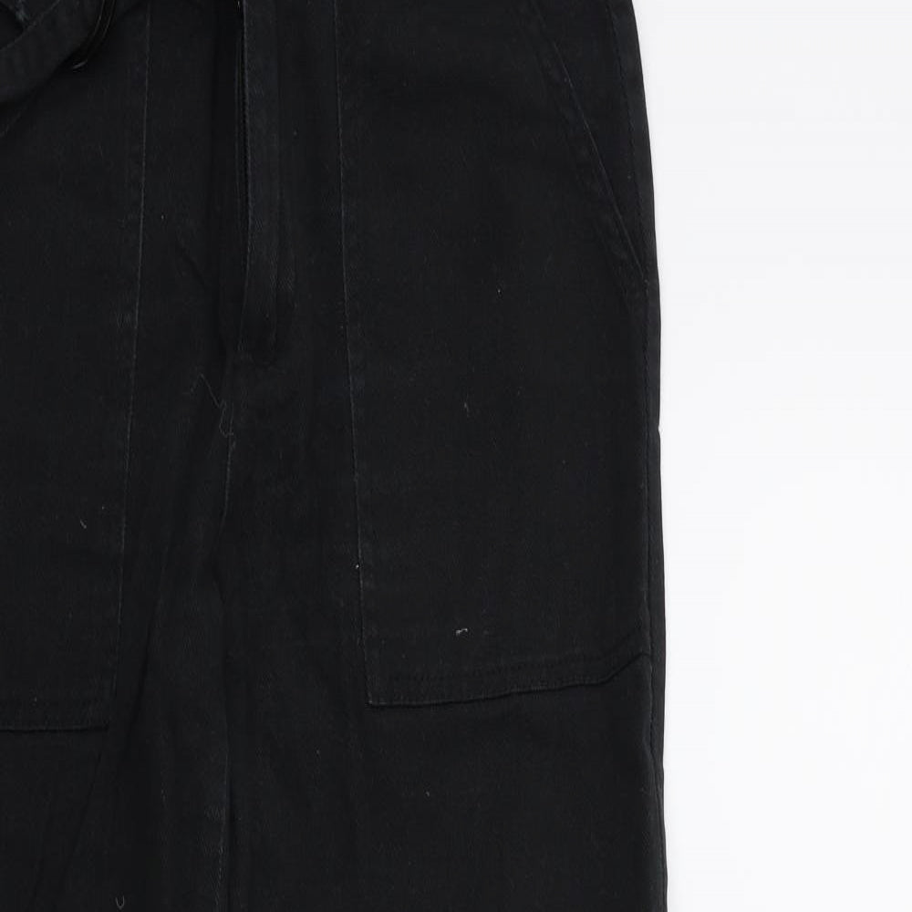 Primark Womens Black  Denim Straight Jeans Size 10 L27 in