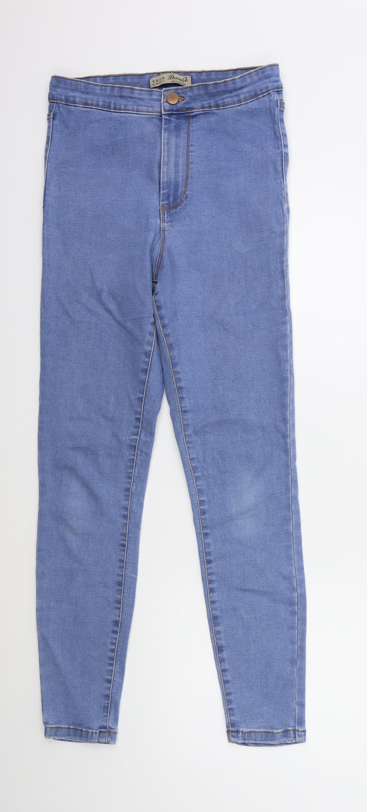 Denim & Co. Womens Blue Denim Skinny Jeans Size 10 L27 in