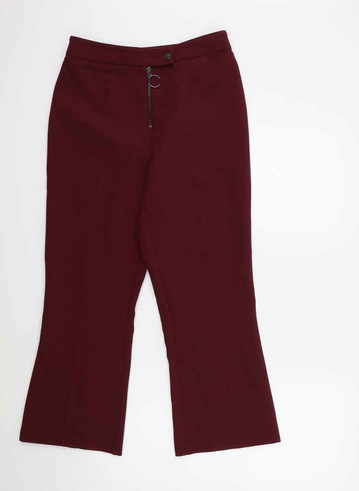 Topshop Womens Red   Trousers  Size 10 L28 in