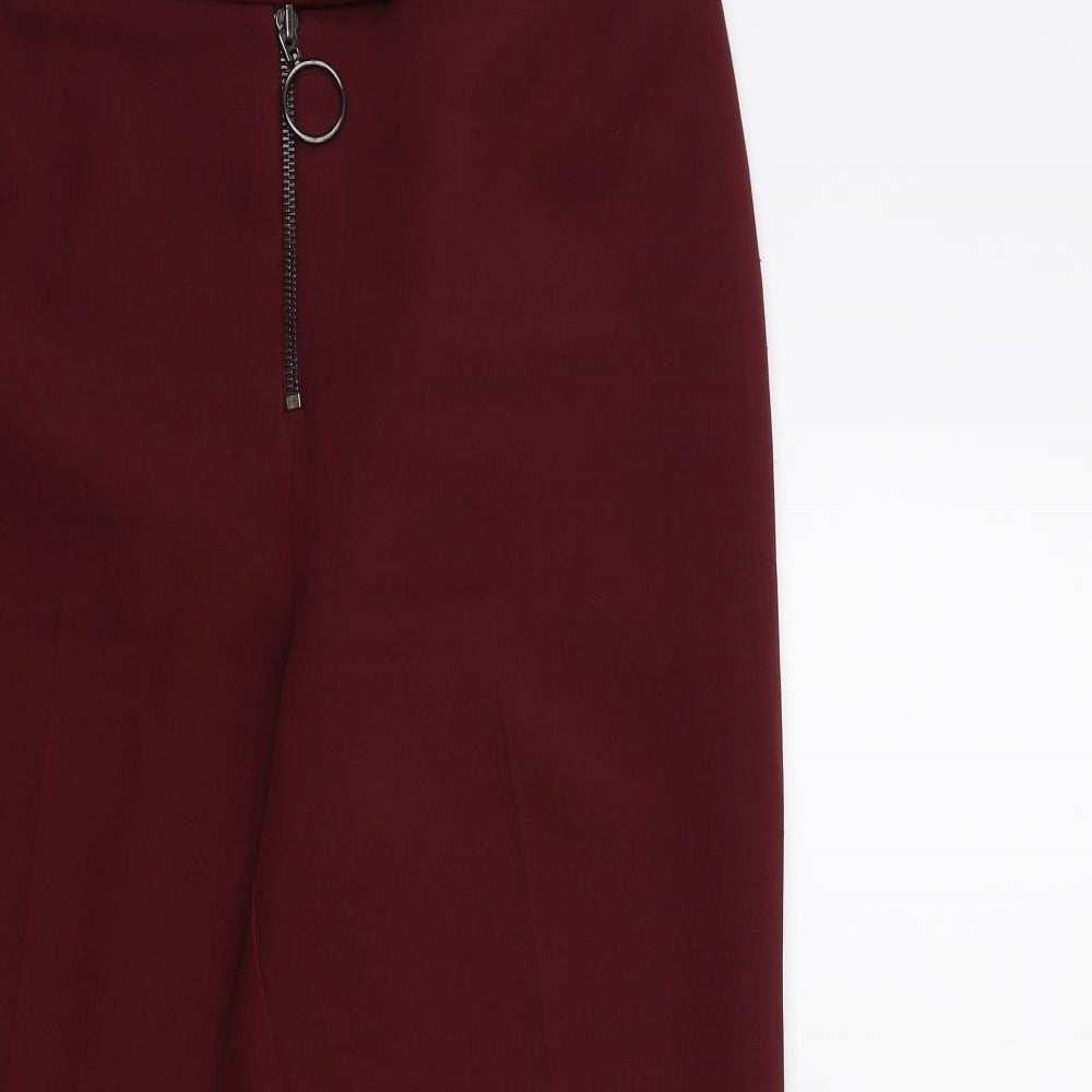 Topshop Womens Red   Trousers  Size 10 L28 in