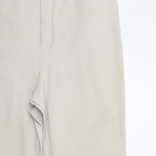 Marks and Spencer Womens Beige  Denim Straight Jeans Size 16 L27 in