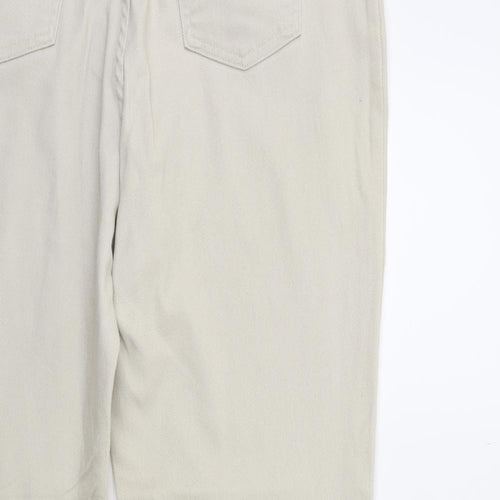 Marks and Spencer Womens Beige  Denim Straight Jeans Size 16 L27 in