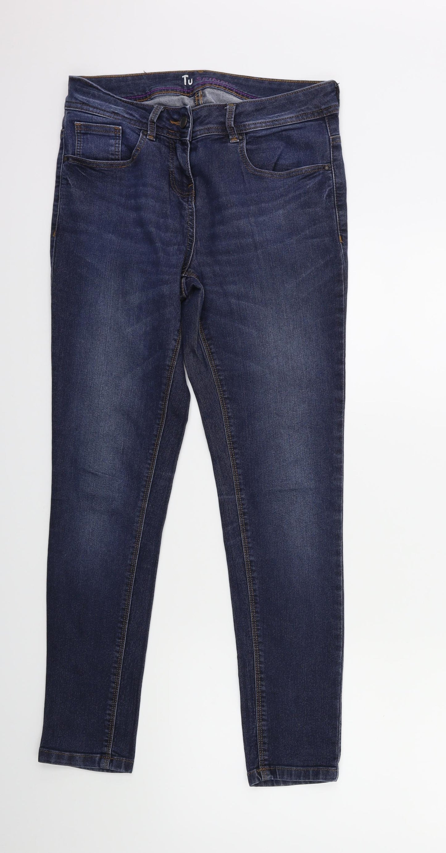 TU Womens Blue   Skinny Jeans Size 10 L27 in