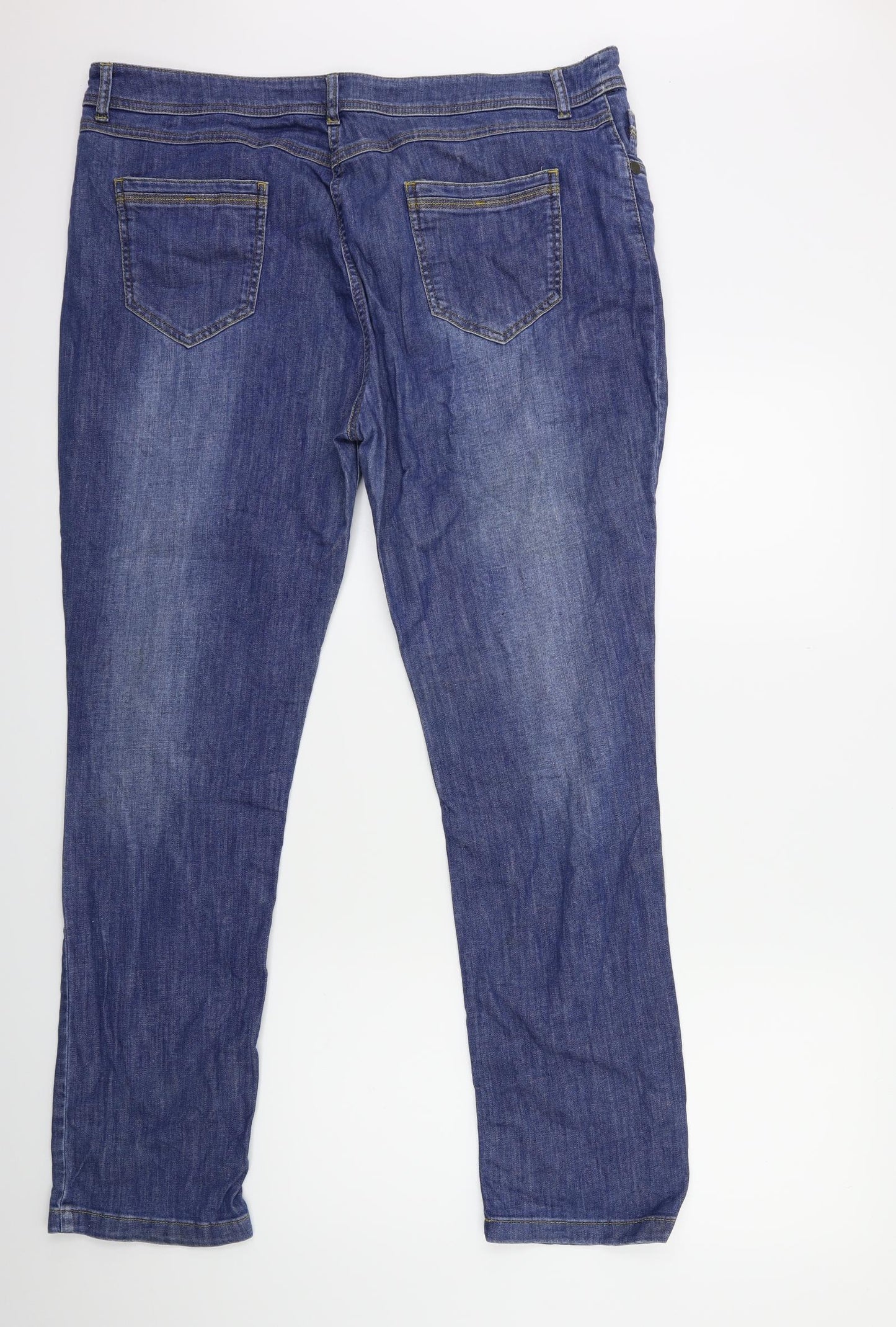 Per Una Womens Blue  Denim Straight Jeans Size 20 L29 in