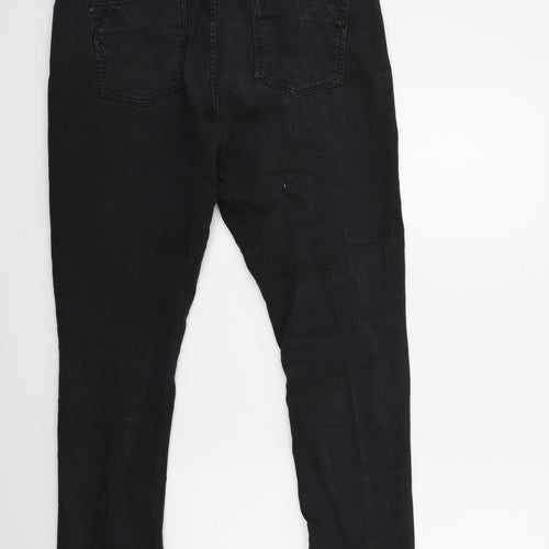 Denim & Co. Womens Black  Denim Straight Jeans Size 14 L28 in