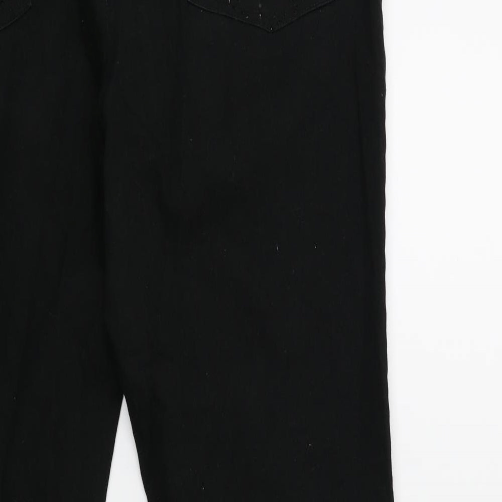 Klass Womens Black  Denim Flared Jeans Size 14 L29 in