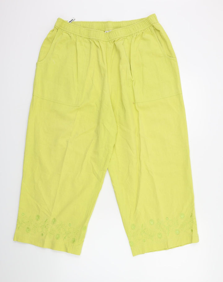 Roman Womens Yellow Trousers Size 20 L23 in