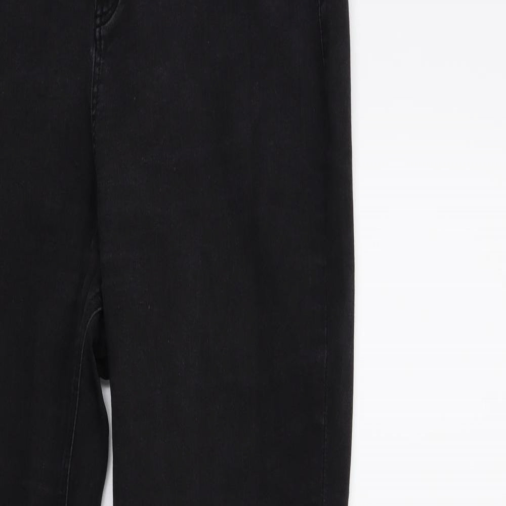 TU Womens Grey  Denim Straight Jeans Size 16 L29 in