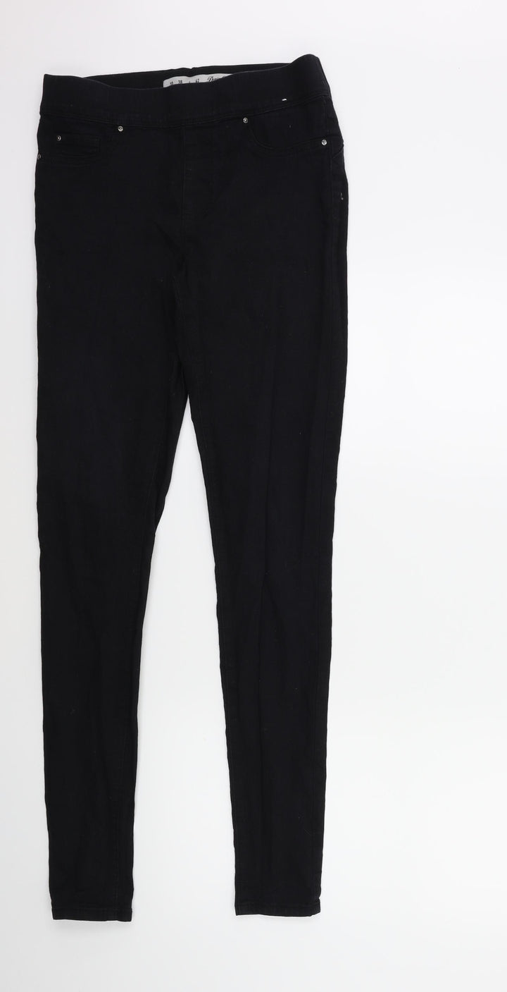 Denim & Co. Womens Black Denim Jegging Jeans Size 10 L31 in
