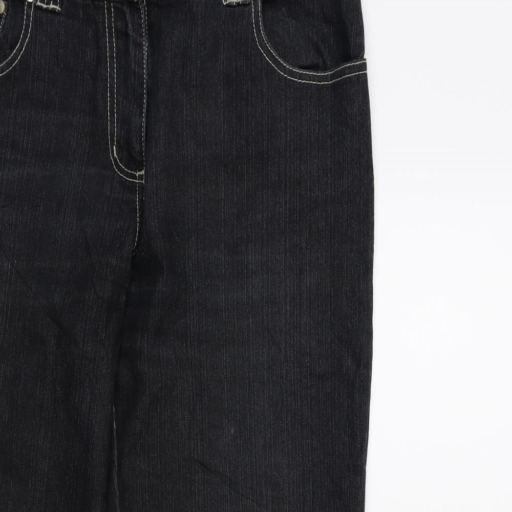 Benotti Womens Black  Denim Cropped Jeans Size 10 L25 in