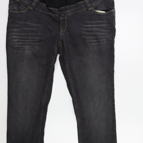 Preworn Womens Grey  Denim Tapered Jeans Size 40 in L29 in