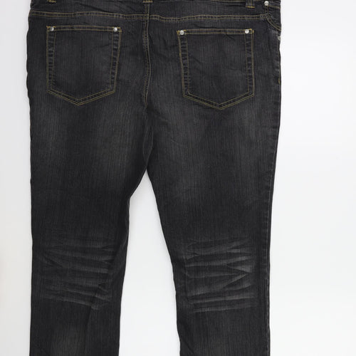 Preworn Womens Grey  Denim Tapered Jeans Size 40 in L29 in