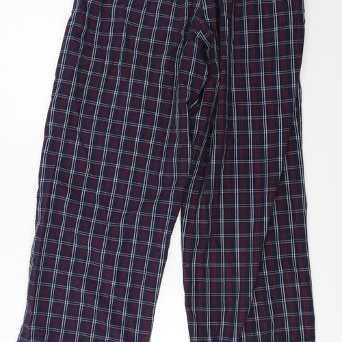 Marks and Spencer  Mens Blue Check  Trousers  Size L L26 in
