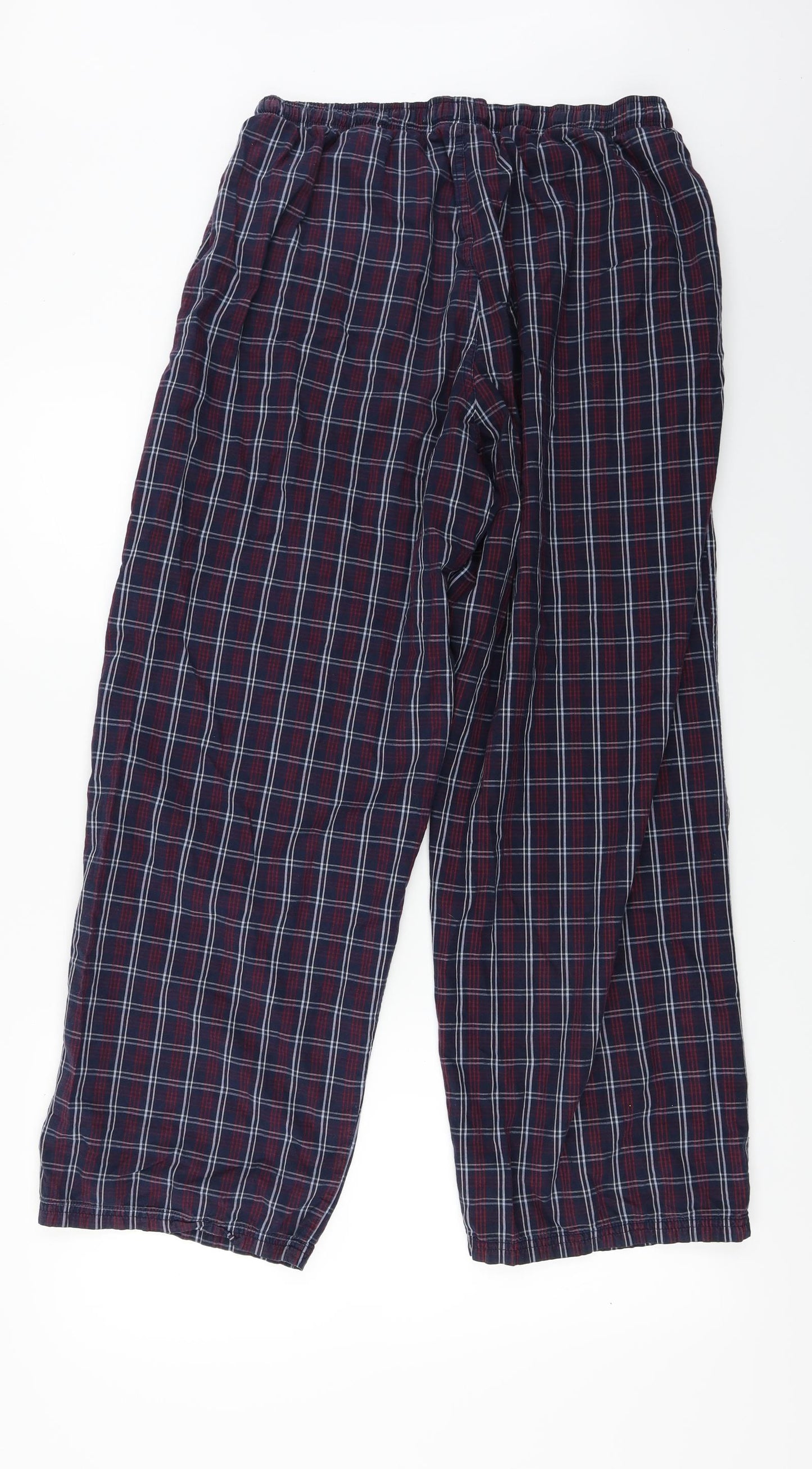 Marks and Spencer  Mens Blue Check  Trousers  Size L L26 in