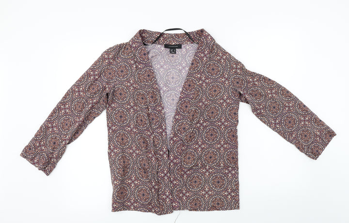 Atmosphere Womens Red Floral Cardigan Jumper Size 10