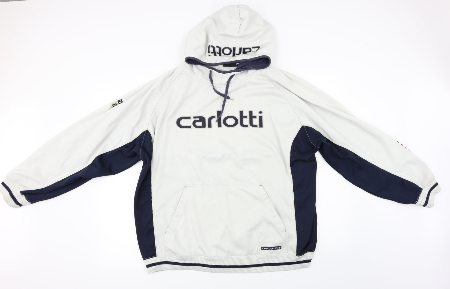 carlotti Mens Ivory   Pullover Hoodie Size XL