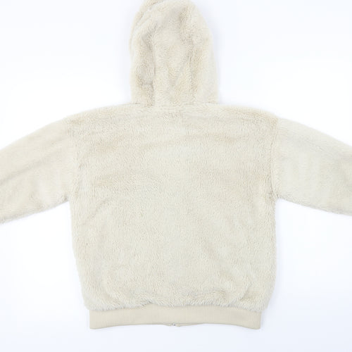 F&F  Girls Beige   Full Zip Hoodie Size 10-11 Years