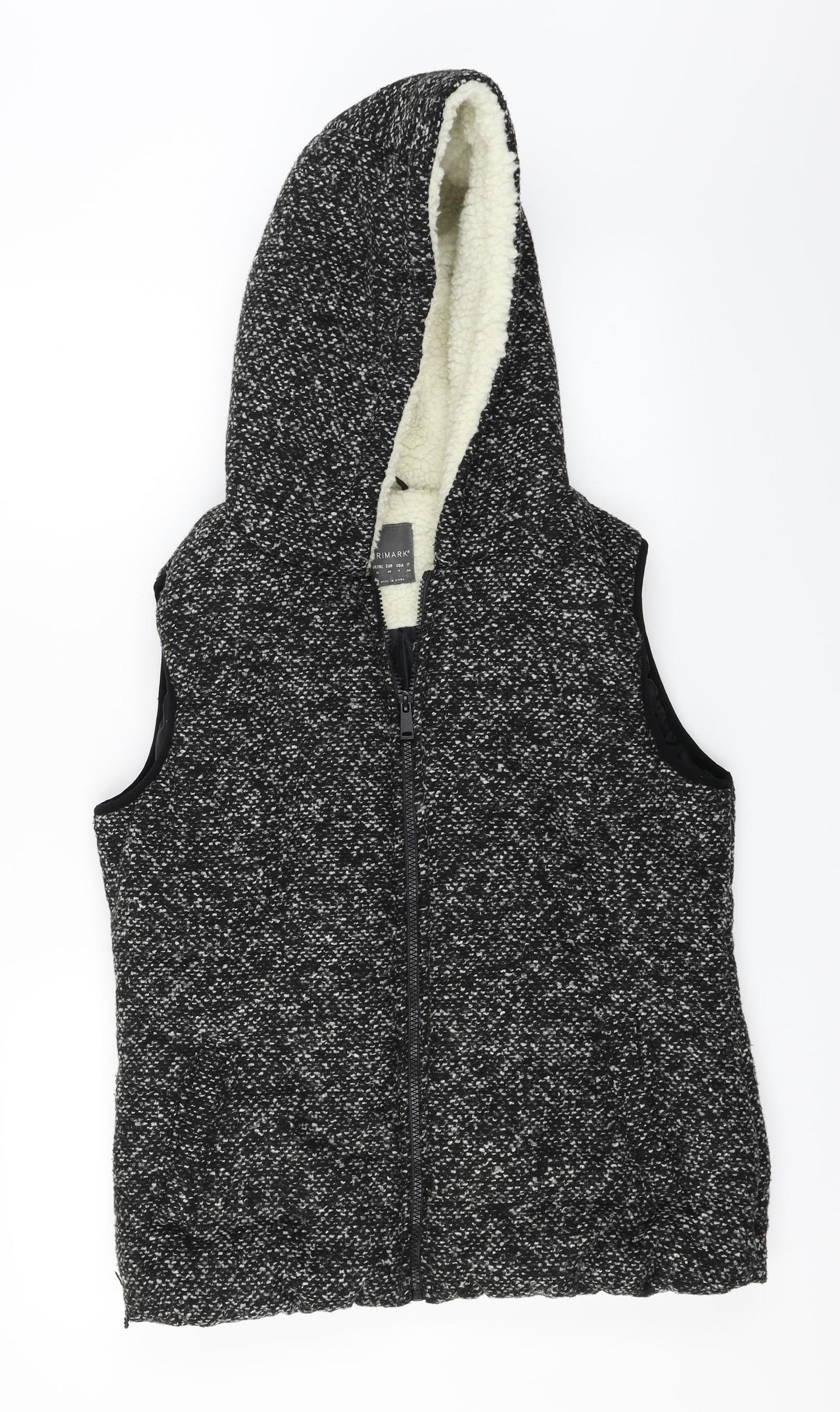 Primark  Womens Grey   Gilet Coat Size 12