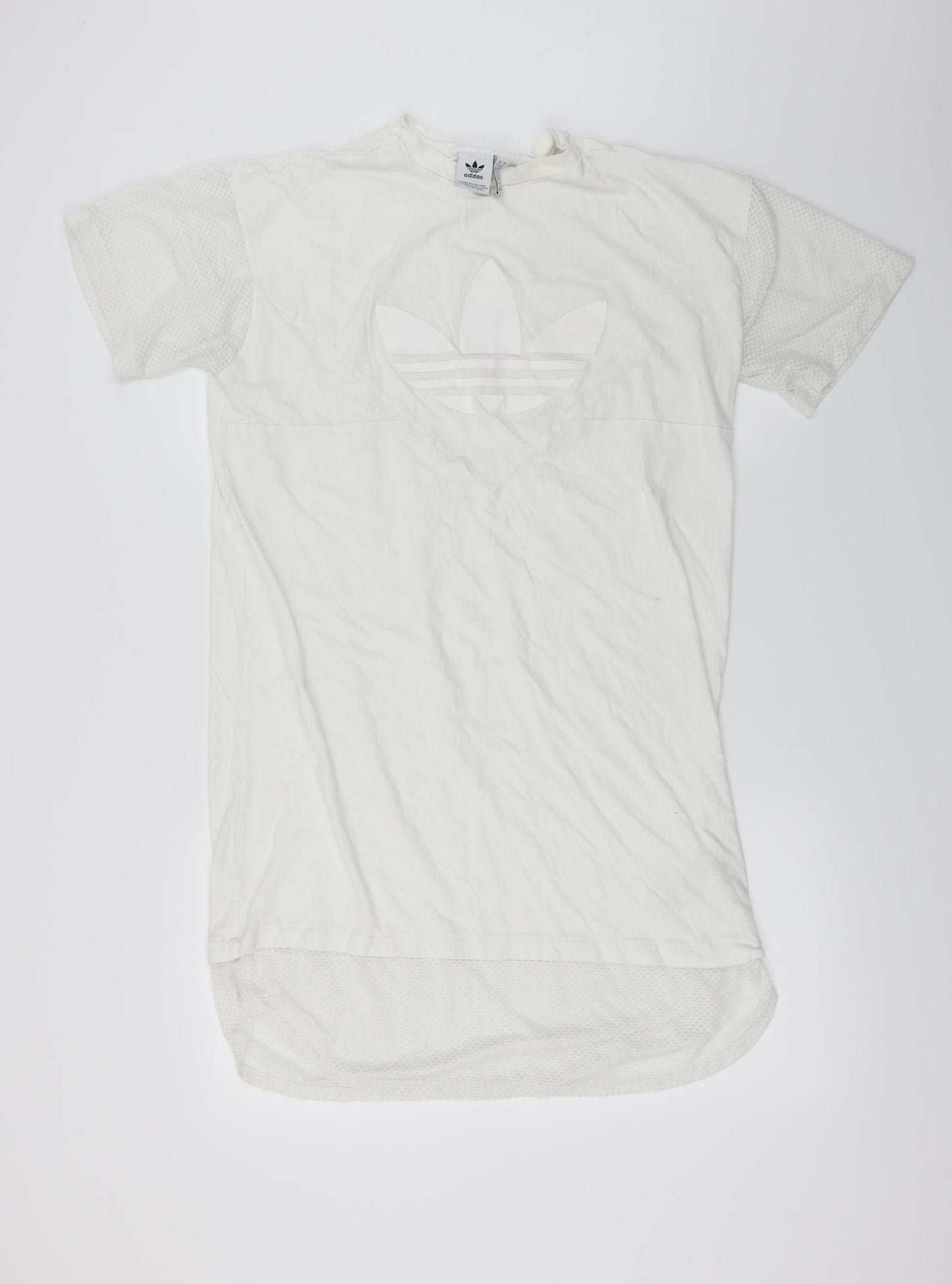 adidas  Womens White   Basic T-Shirt Size 14