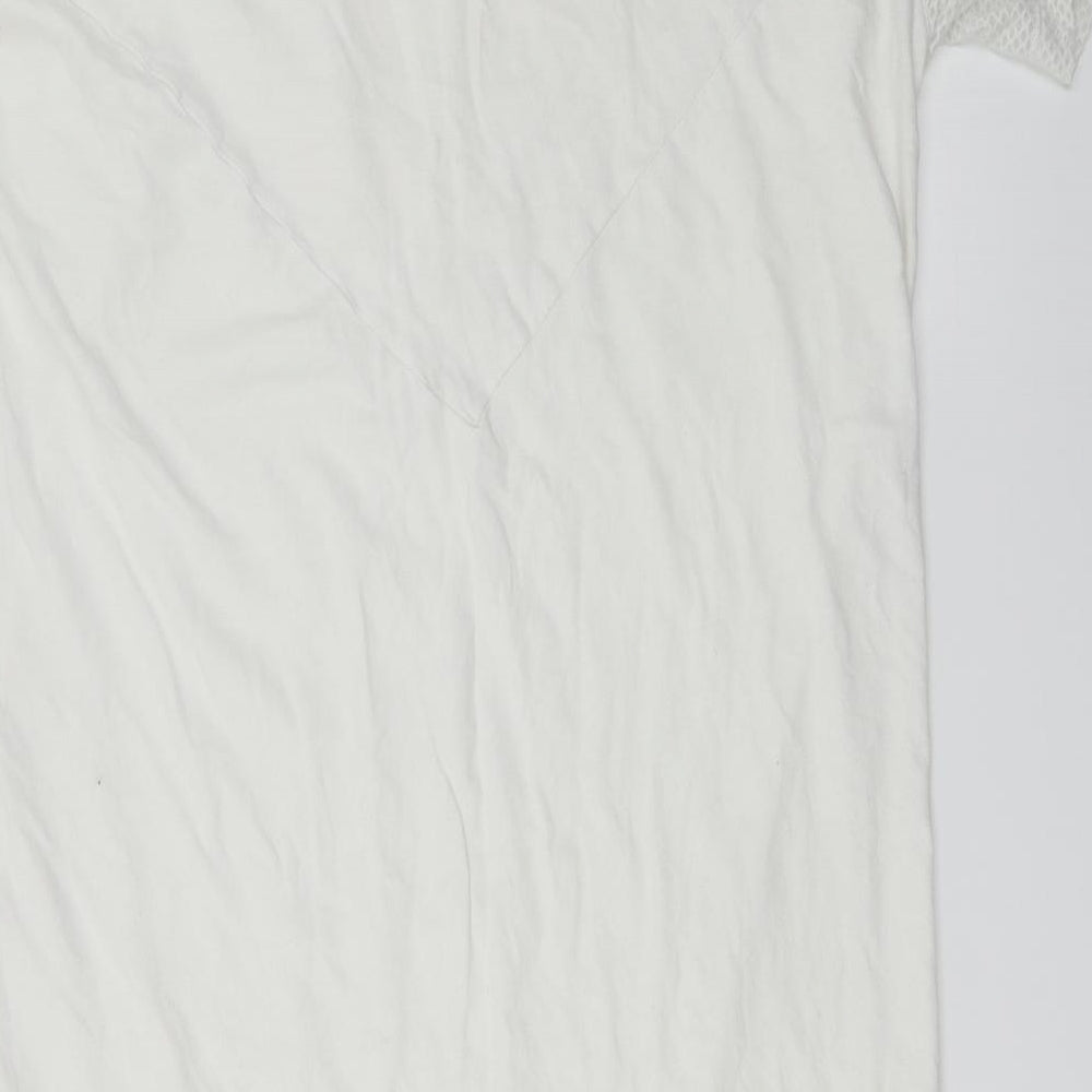adidas  Womens White   Basic T-Shirt Size 14