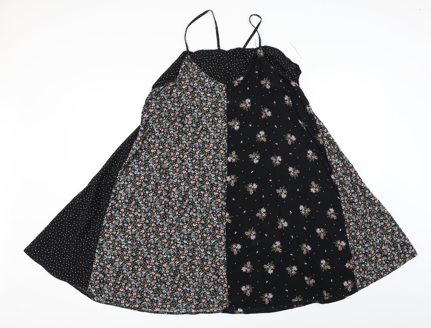New Look  Womens Black Floral  Camisole Blouse Size 14