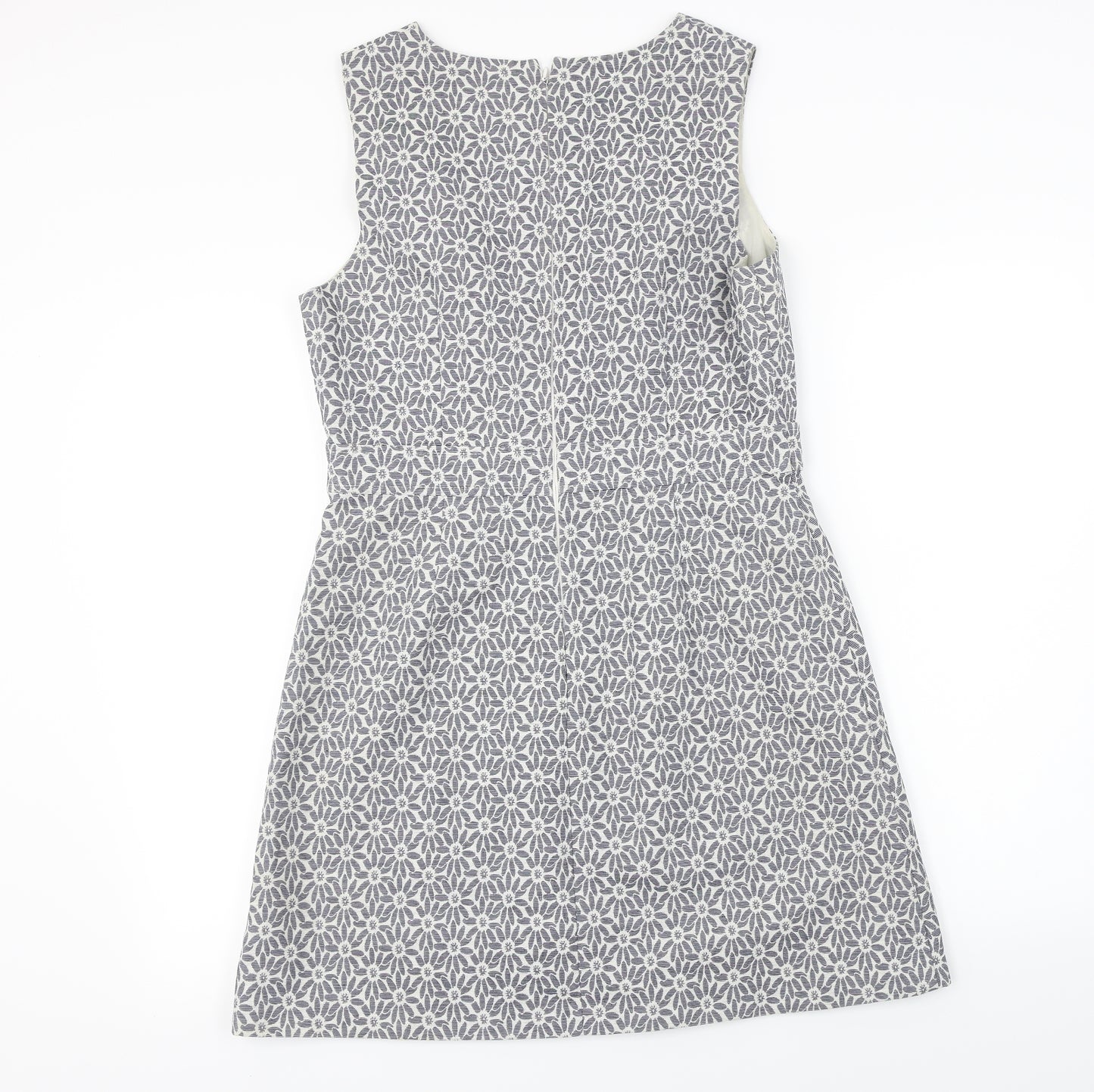 Miss Selfridge  Womens Grey Floral  A-Line  Size 14