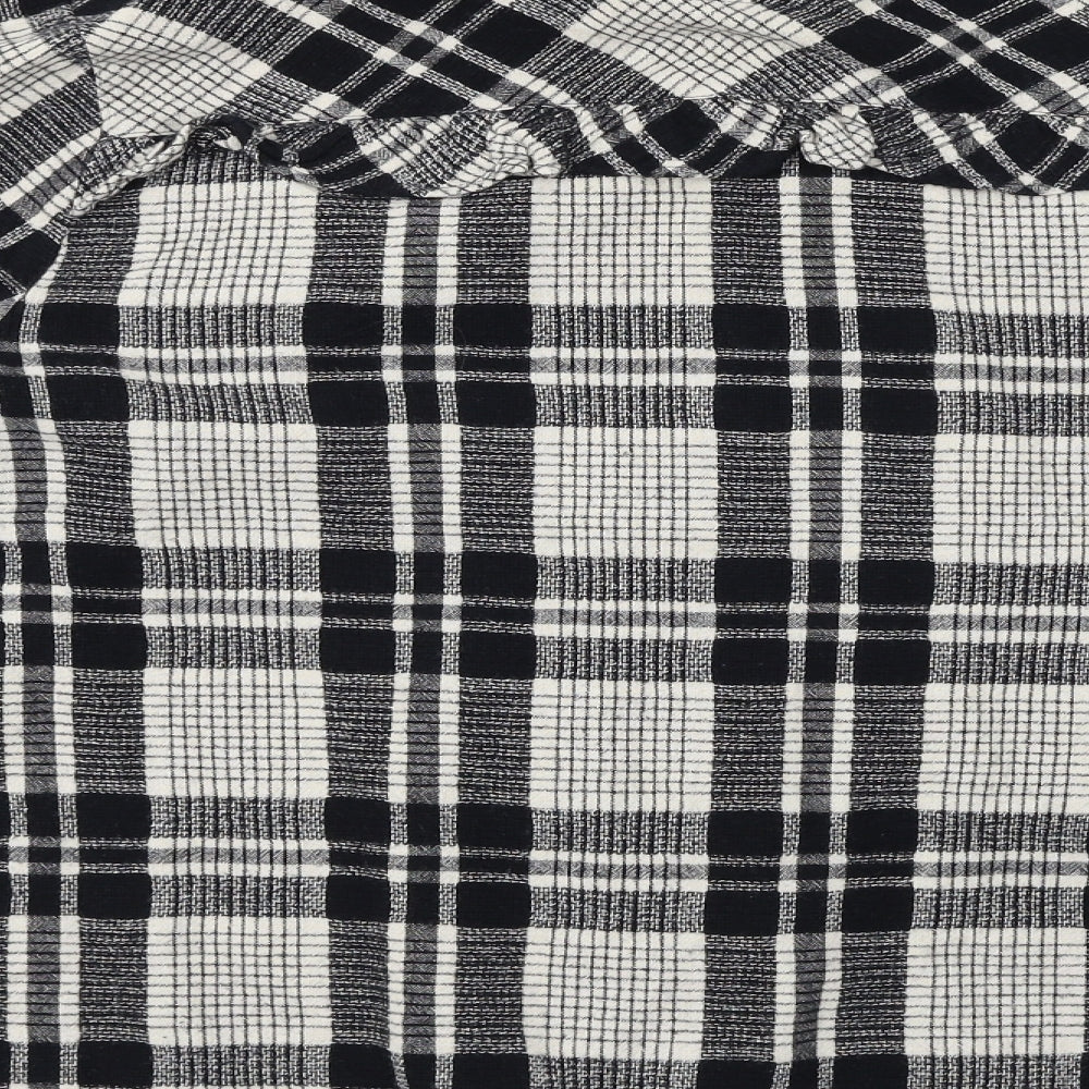 Falmer Heritage   Womens Black Check  Basic Button-Up Size 18