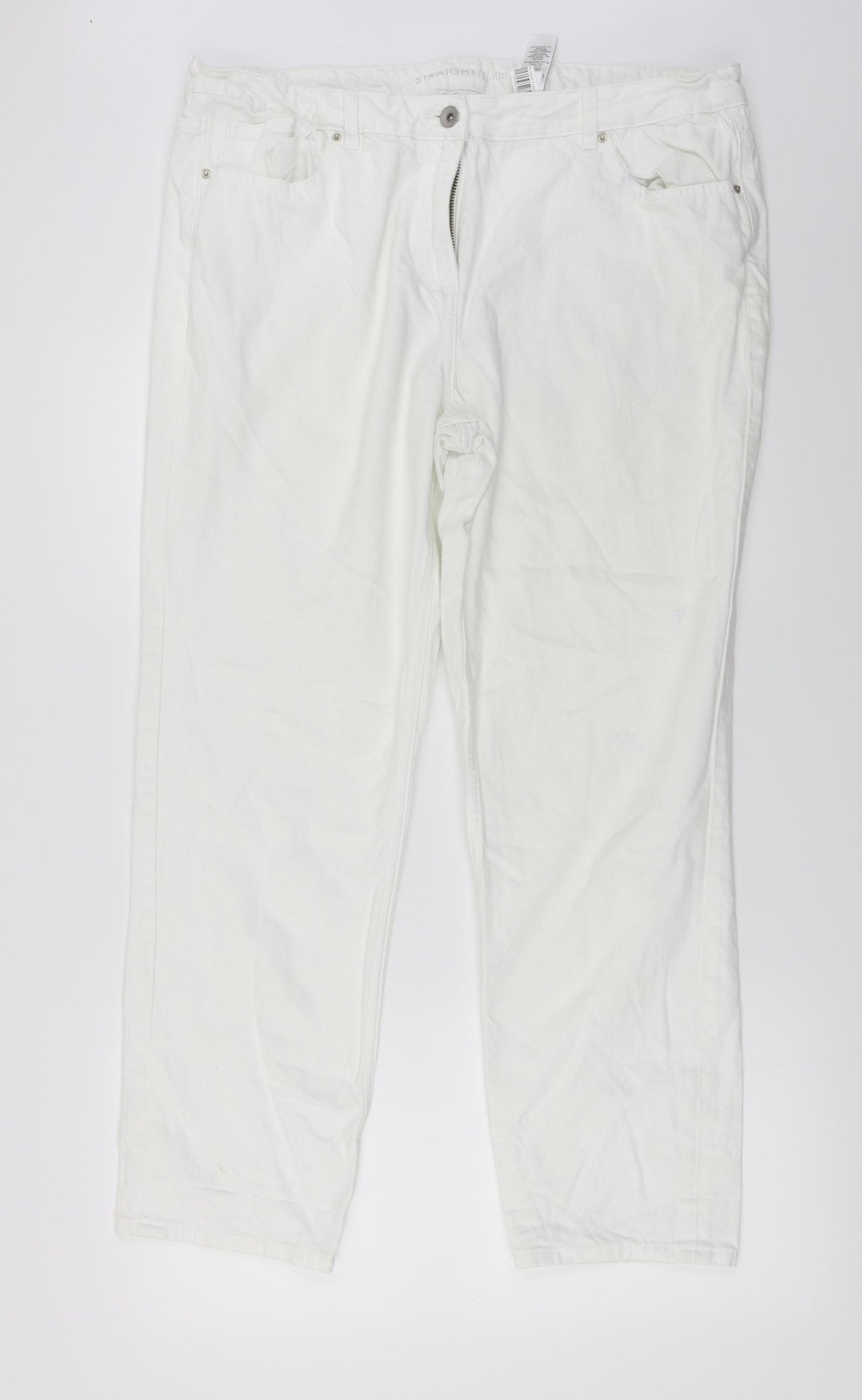 NEXT  Womens White   Straight Jeans Size 18 L26 in