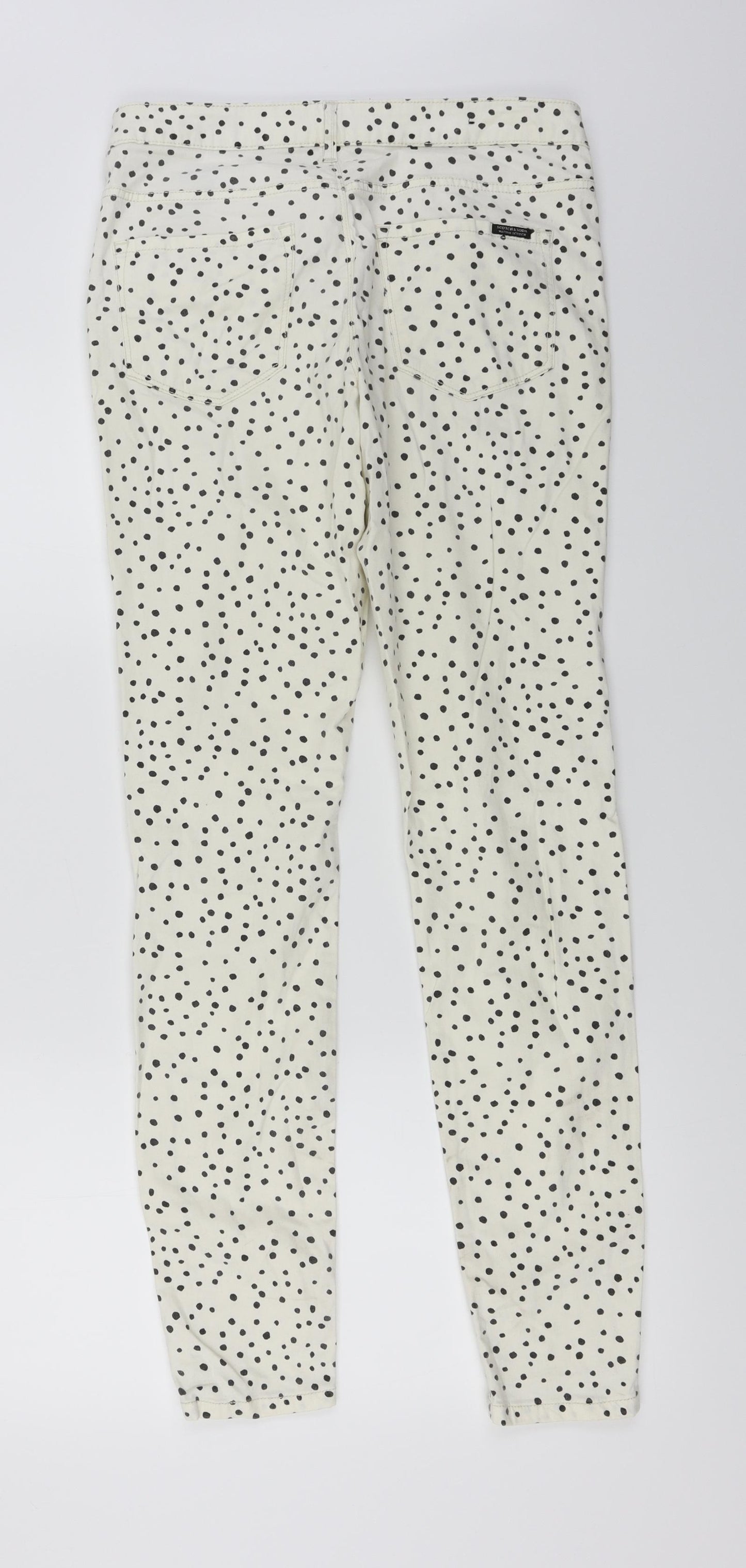Scotch & Soda  Womens Ivory Polka Dot  Skinny Jeans Size 29 in L32 in