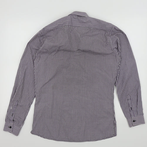 NEXT Mens Purple Check   Button-Up Size 38
