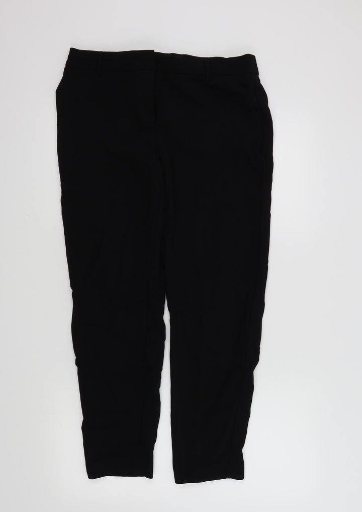 Mango Womens Black Trousers Size L L29 in