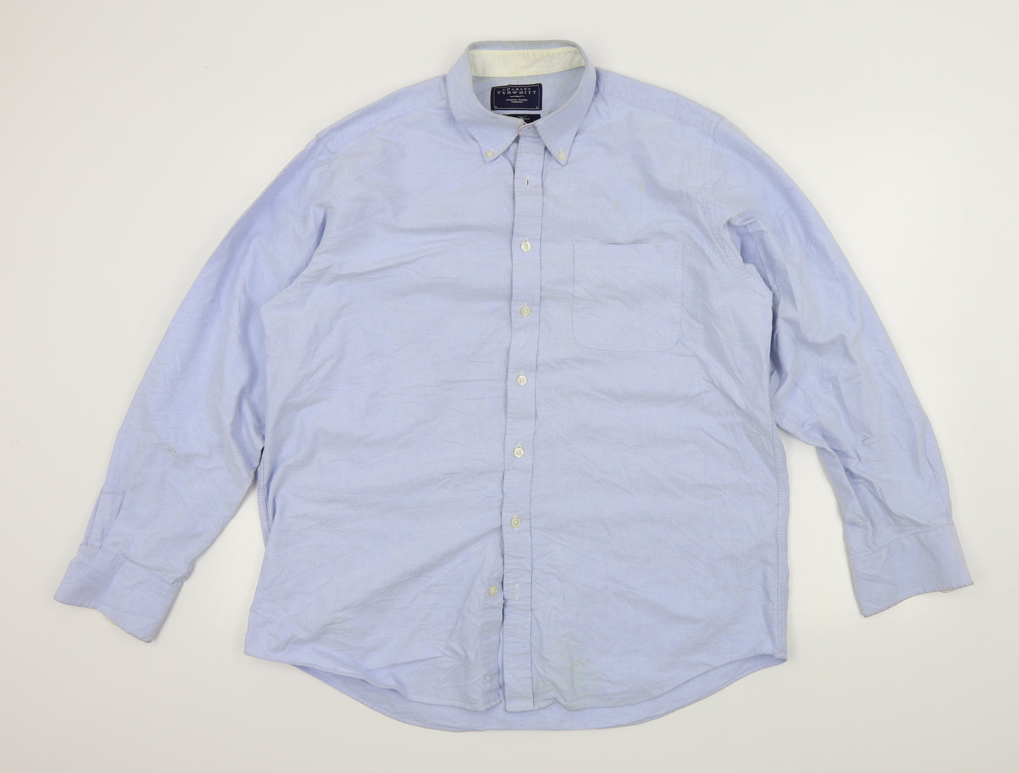 Charles Tyrwhitt Mens Blue    Button-Up Size L