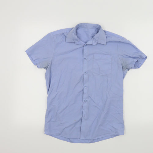 George Boys Blue   Basic Button-Up Size 12-13 Years  - school shirt