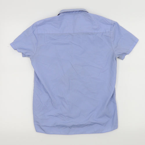 George Boys Blue   Basic Button-Up Size 12-13 Years  - school shirt