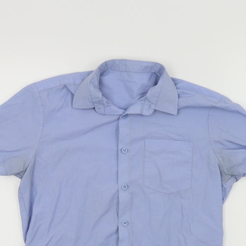 George Boys Blue   Basic Button-Up Size 12-13 Years  - school shirt